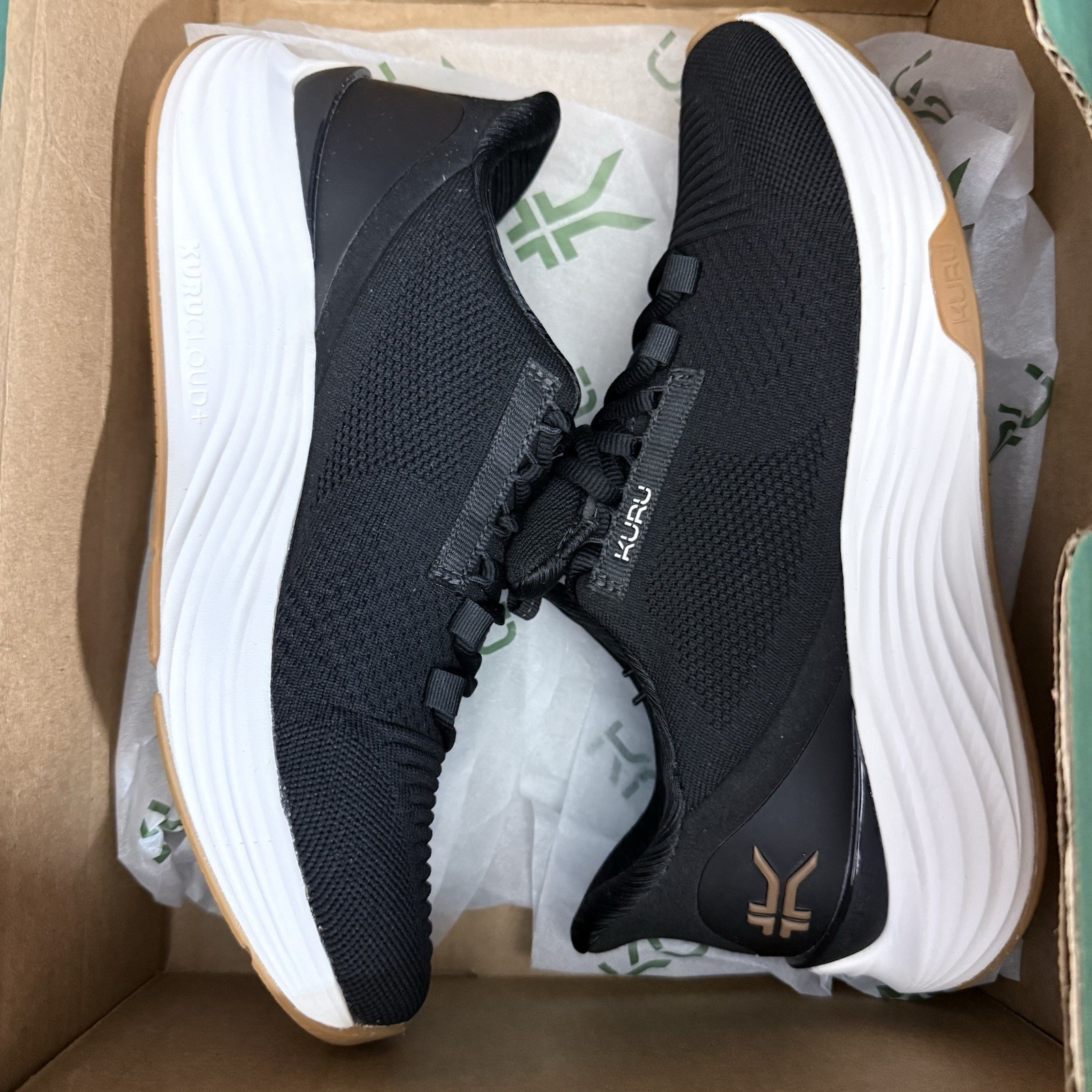 Kuru Atom 2 Womens Size 10.5 Wide Black White Athletic Running Walking Shoes