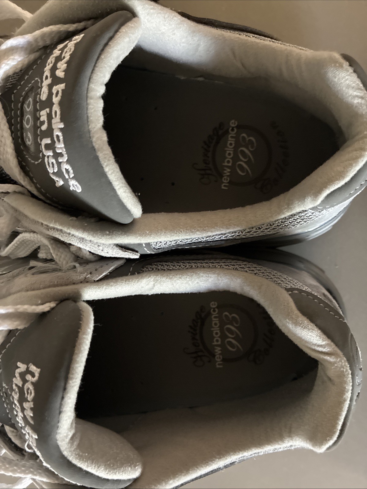 Size 13 – New Balance 993 Gray White
