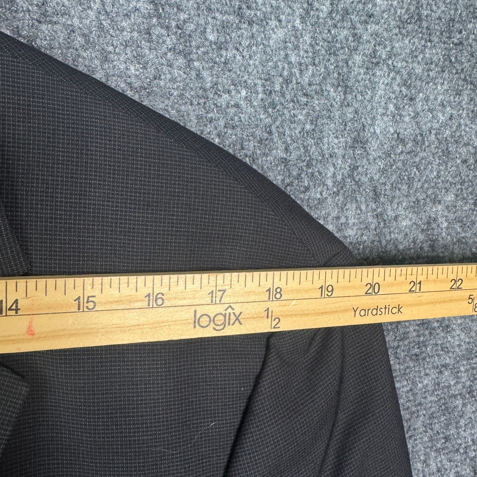 Brooks 346 Blazer Men 46L Black Wool Two Button Business Office Work Sports Coat