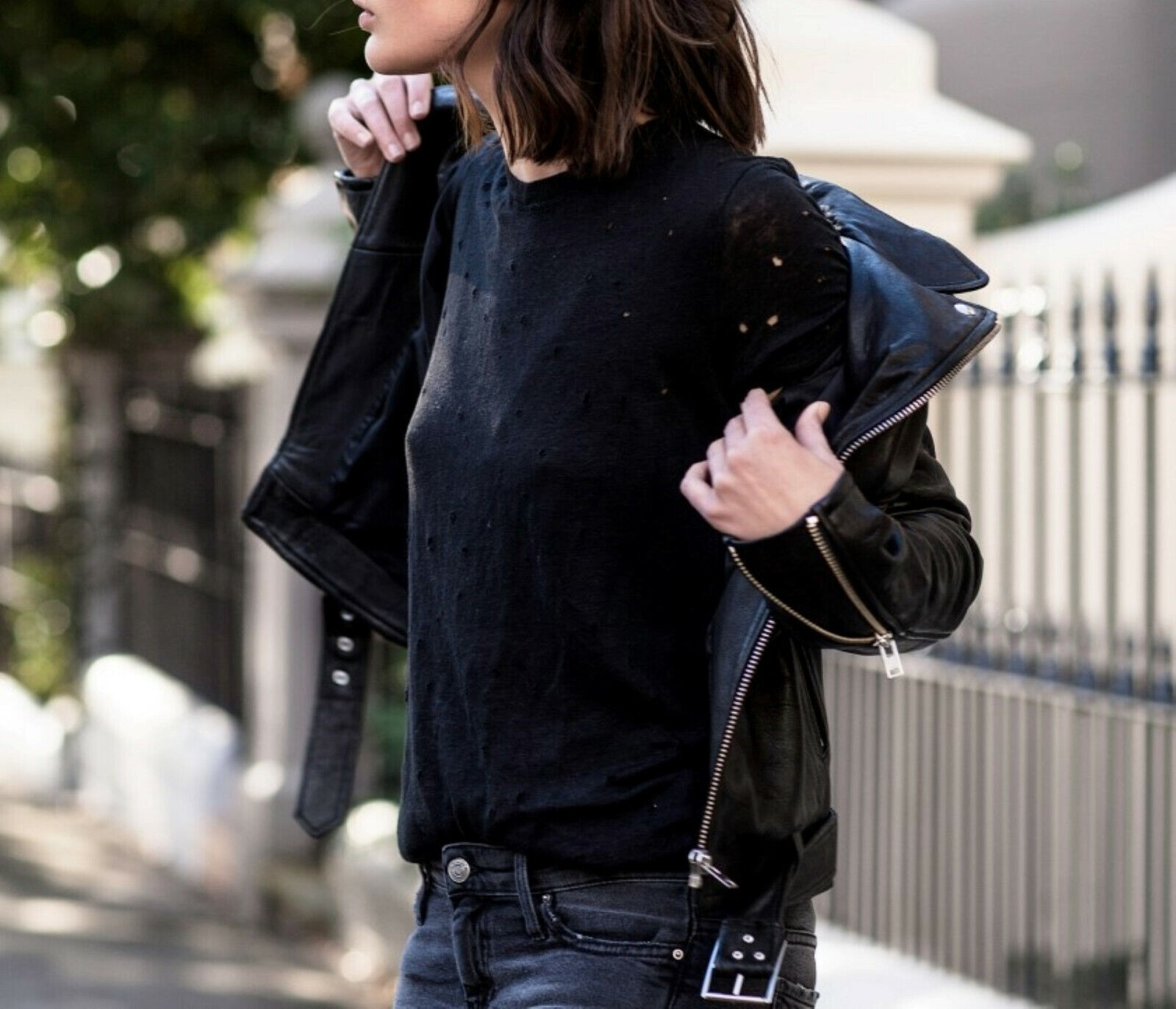 Women’s Black Genuine Lambskin Real Soft Leather Biker Motorcycle Jacket