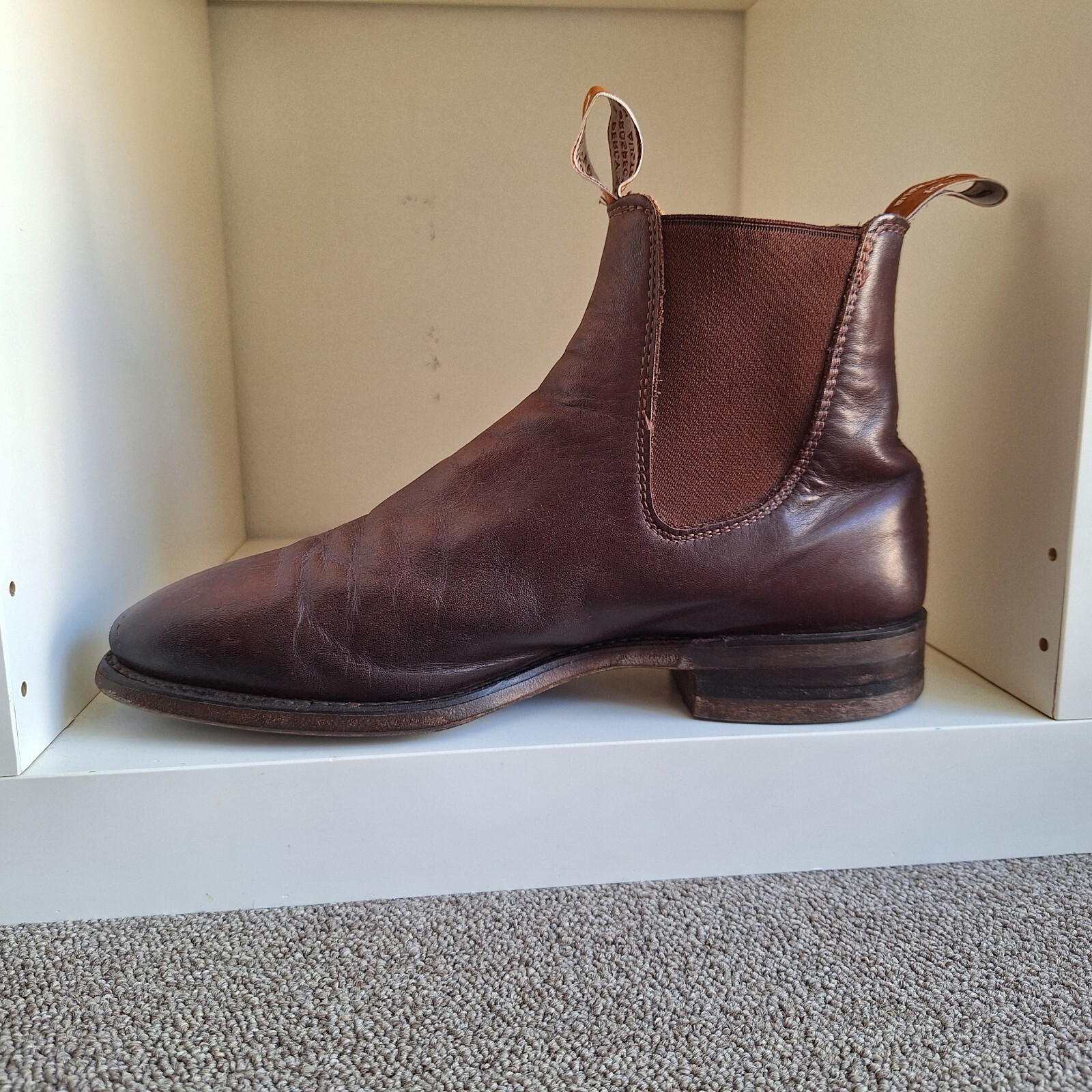 RM williams Leather Comfort Craftsman Chelsea Boots UK 7.5G US 8.5 Ladies 10