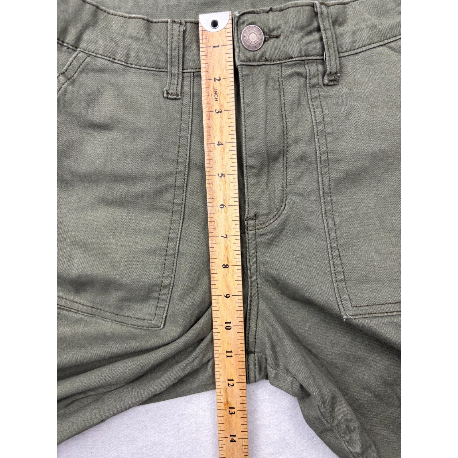 Royalty for Me Olive Green Cargo Jogger Pants Utility Carpenter Trousers 28×27