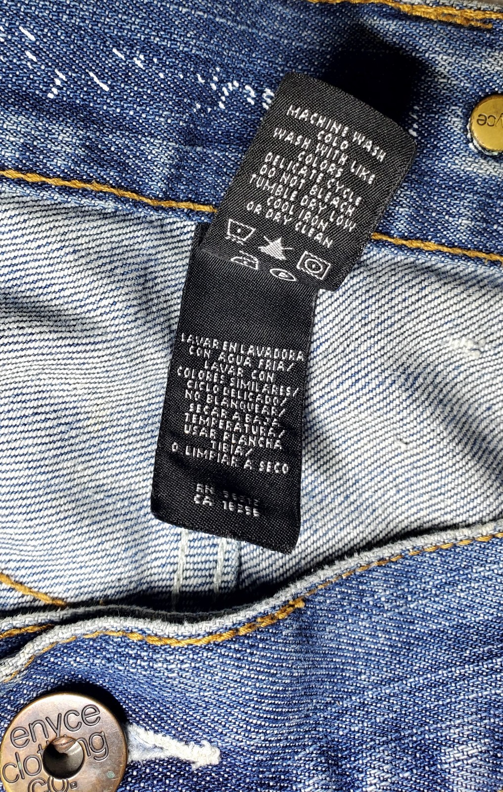 VTG 90s Baggie Jeans Men’s 40 – Distressed Hip Hop Grunge Streetwear Denim Y2K