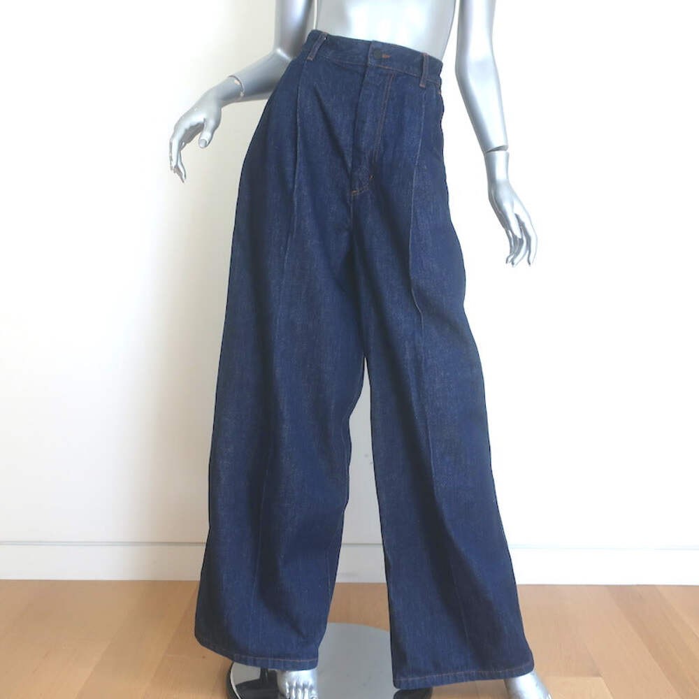 Kallmeyer Deep Pocket Wide Leg Jeans Raw Indigo Size 6 L32 NEW
