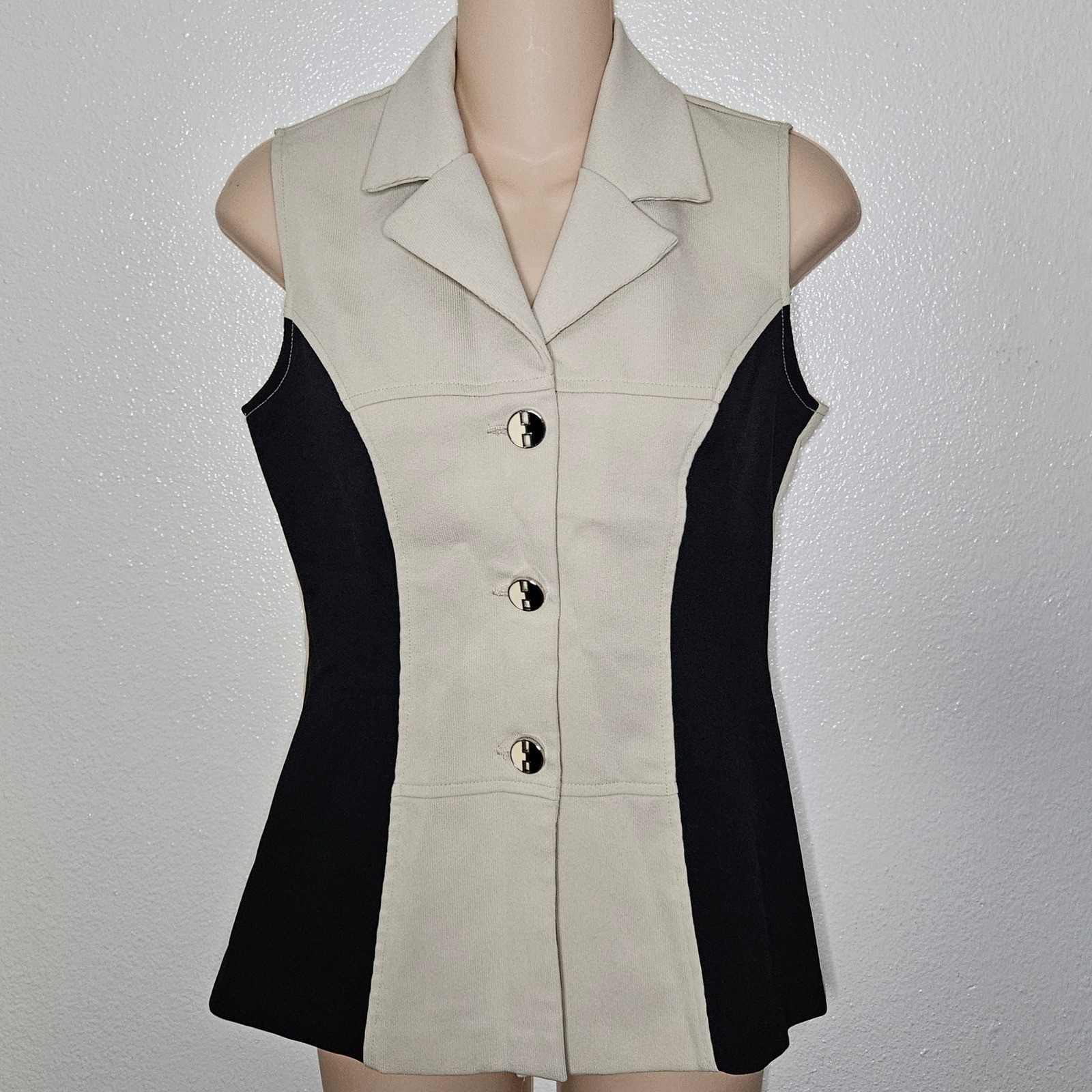 Breakin Loose Vintage Colorblock Vest Top Button Up