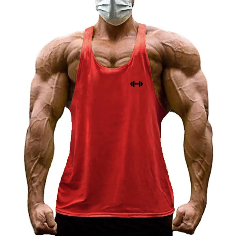Gym Bodybuilding Stringer Y-back Tank Tops Mens Fitness Sleeveless Cotton