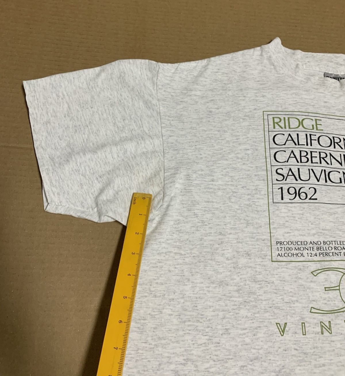 90s Ridge California Cabernet Sauvignon 1962 T-shirt XL (Minor Stains)USA Made