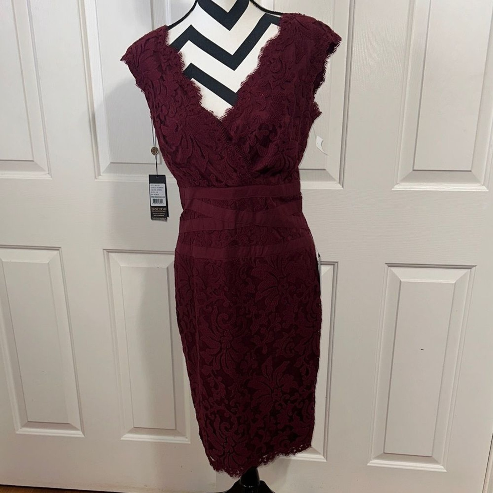 Tadashi Shoji NWT Elegant Burgundy Lace Dress