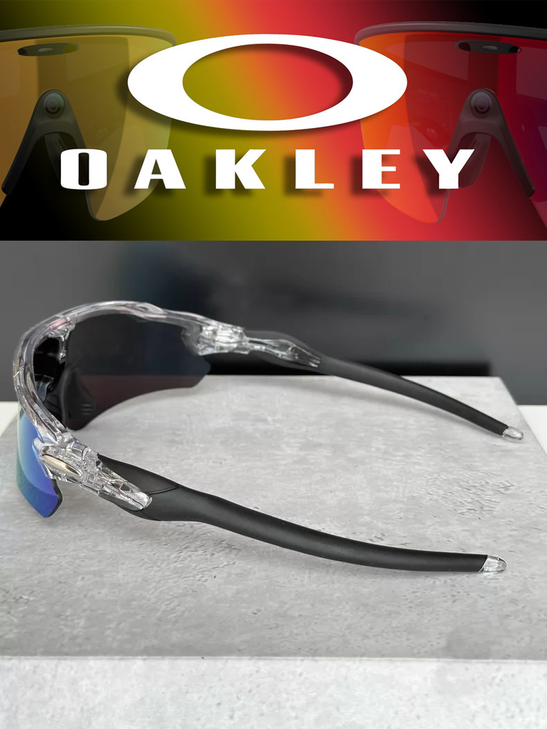 Oakley Radar Ev Path Sport Sunglasses OO9208 Clear Frame Sapphire Lenses