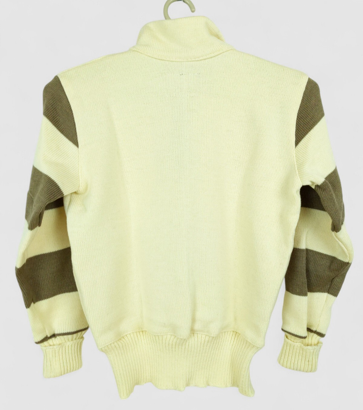 Todd Snyder Dehen Sweater Mens Small Brown Cream Wool 1/4 Zip Made in USA