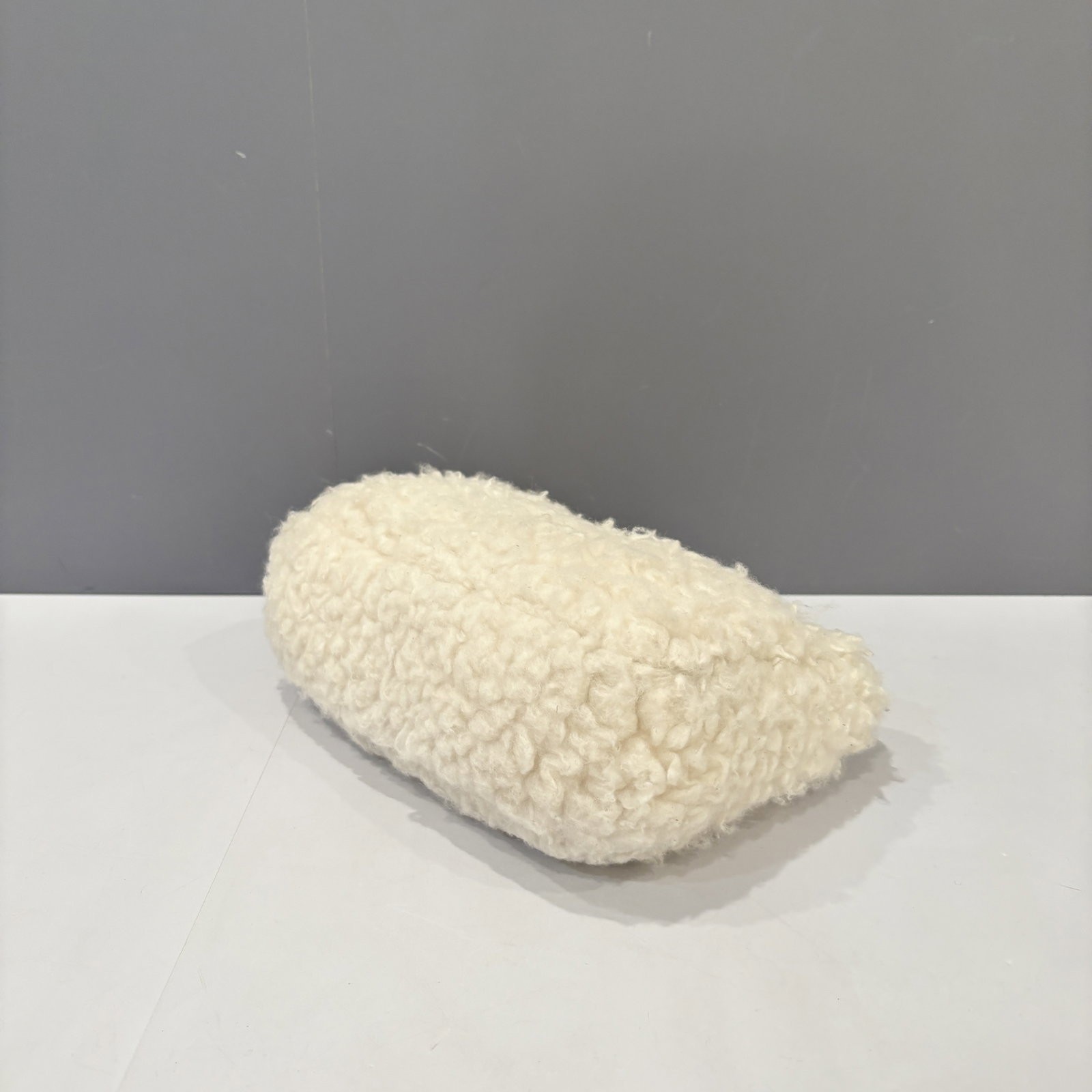 Prada Mini Re Edition 2000 Shoulder Bag White Faux Fur (ws030126c0)