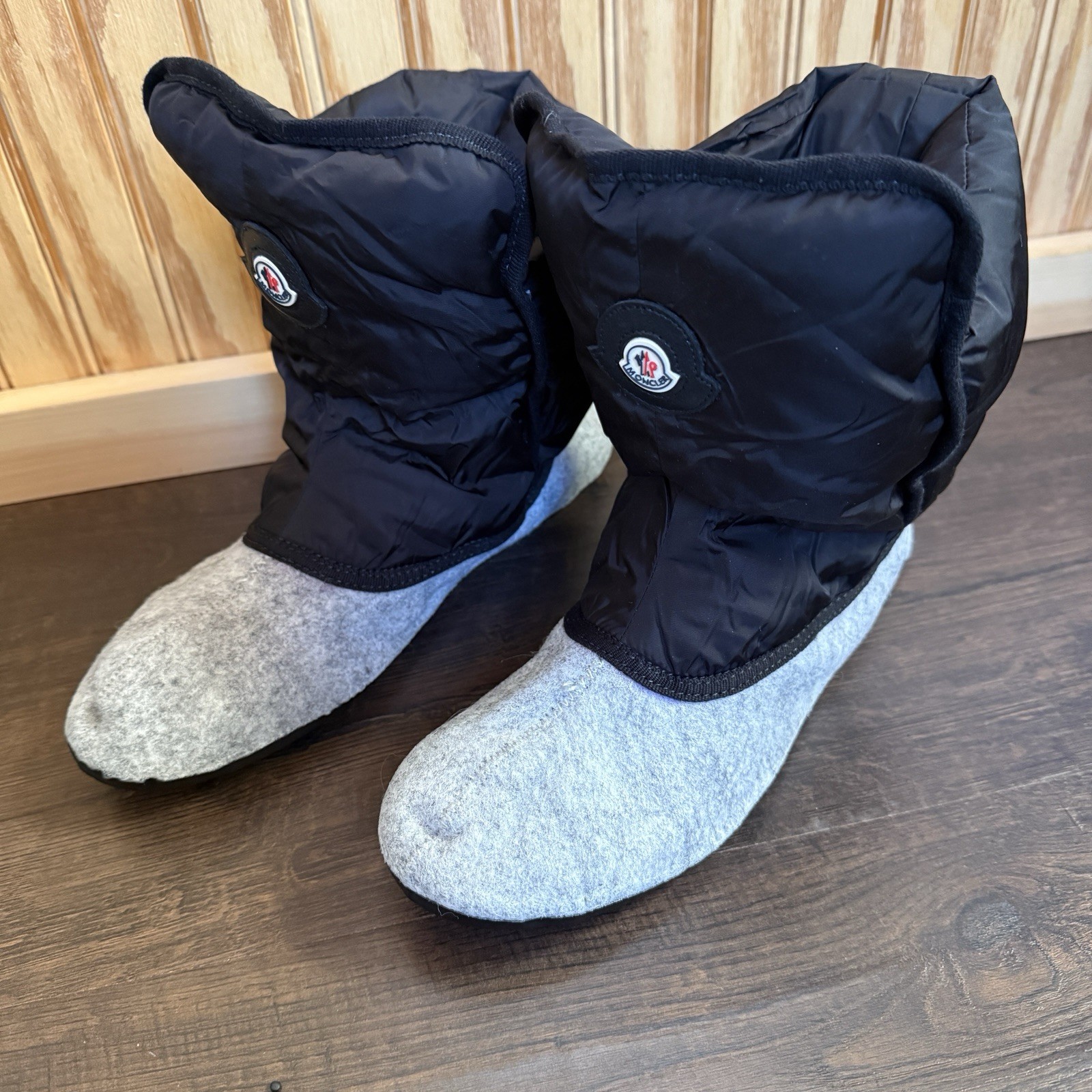 Moncler Inaya Scarpa Rain Rubber Hiking Lace Up Removable Insole Size EU39 W8
