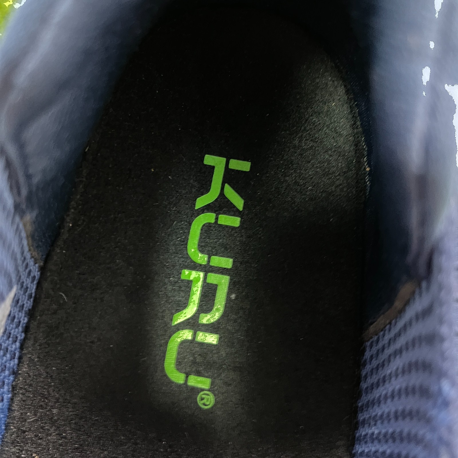 Kuru Atom Slip-On Mens Size 11 Blue White Athletic Running Walking Shoes Sneaker