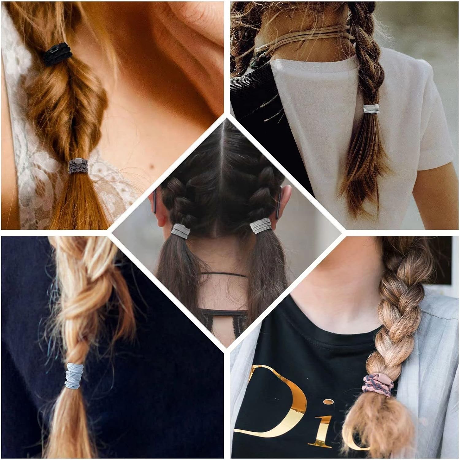 1000Pcs Hair Rubber Bands, Soft Small Hair Elastics for Girls and Women, 2pcs