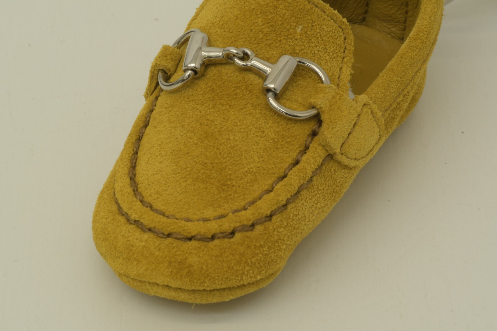 Authentic Gucci Yellow Shoe Keychain Suede SP Horsebit Buckle Bag Accessory
