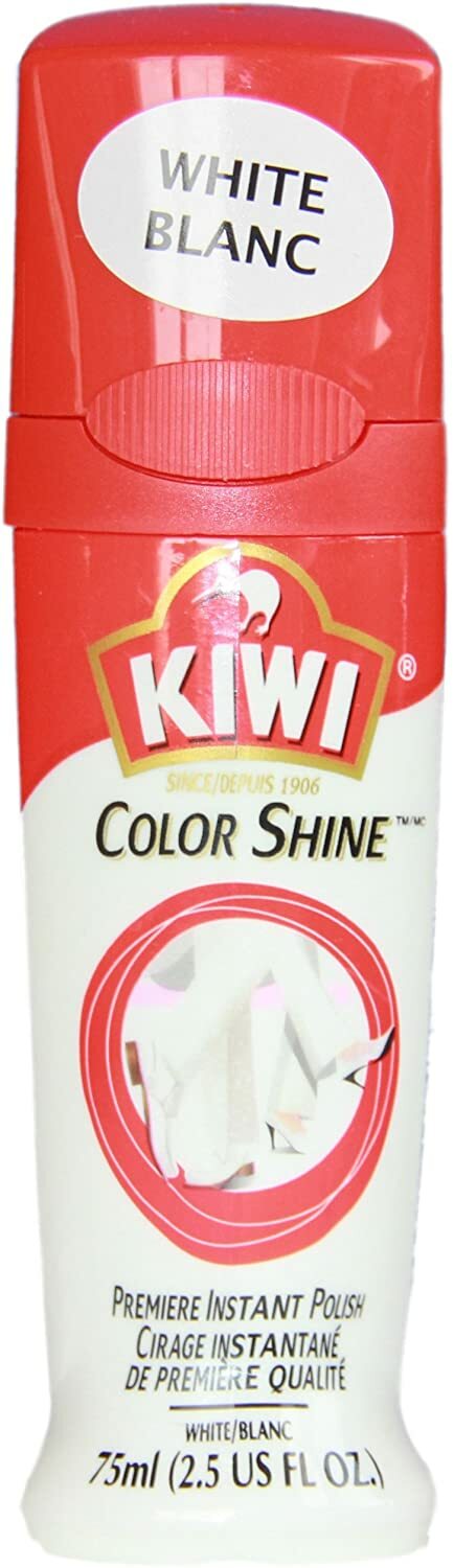 KIWI Color Shine Premiere Shoe Polish 2.5 FL OZ Bottle (WHITE / BLANC) ~ New ~