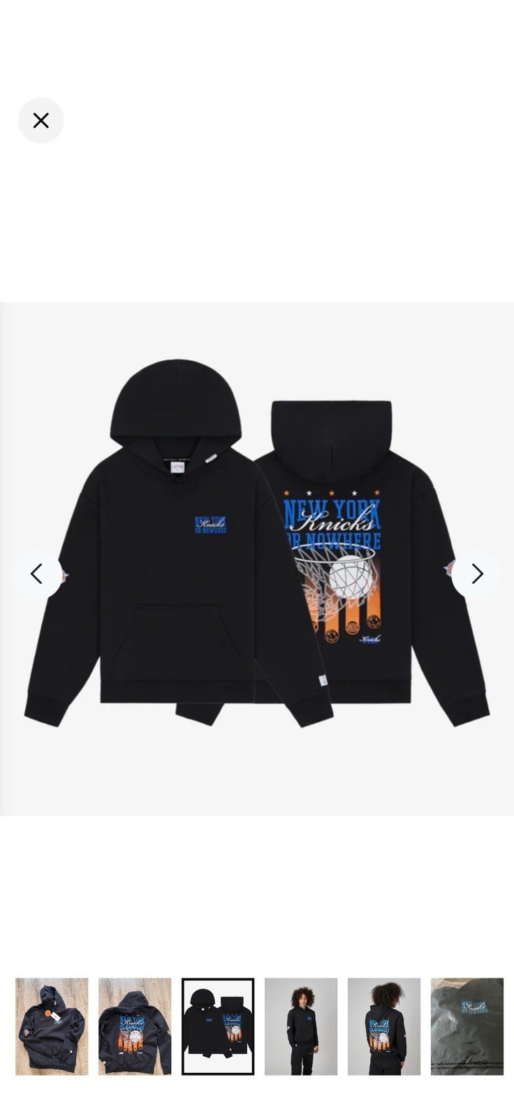 New York Knicks Black Pullover Hoodie Basketball “New York Knicks Or Nowhere”