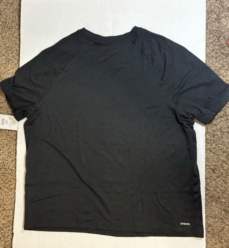 Hanes X-Temp Men’s XL Gray Moisture Wicking Logo Crew Neck Short Sleeve T-Shirt