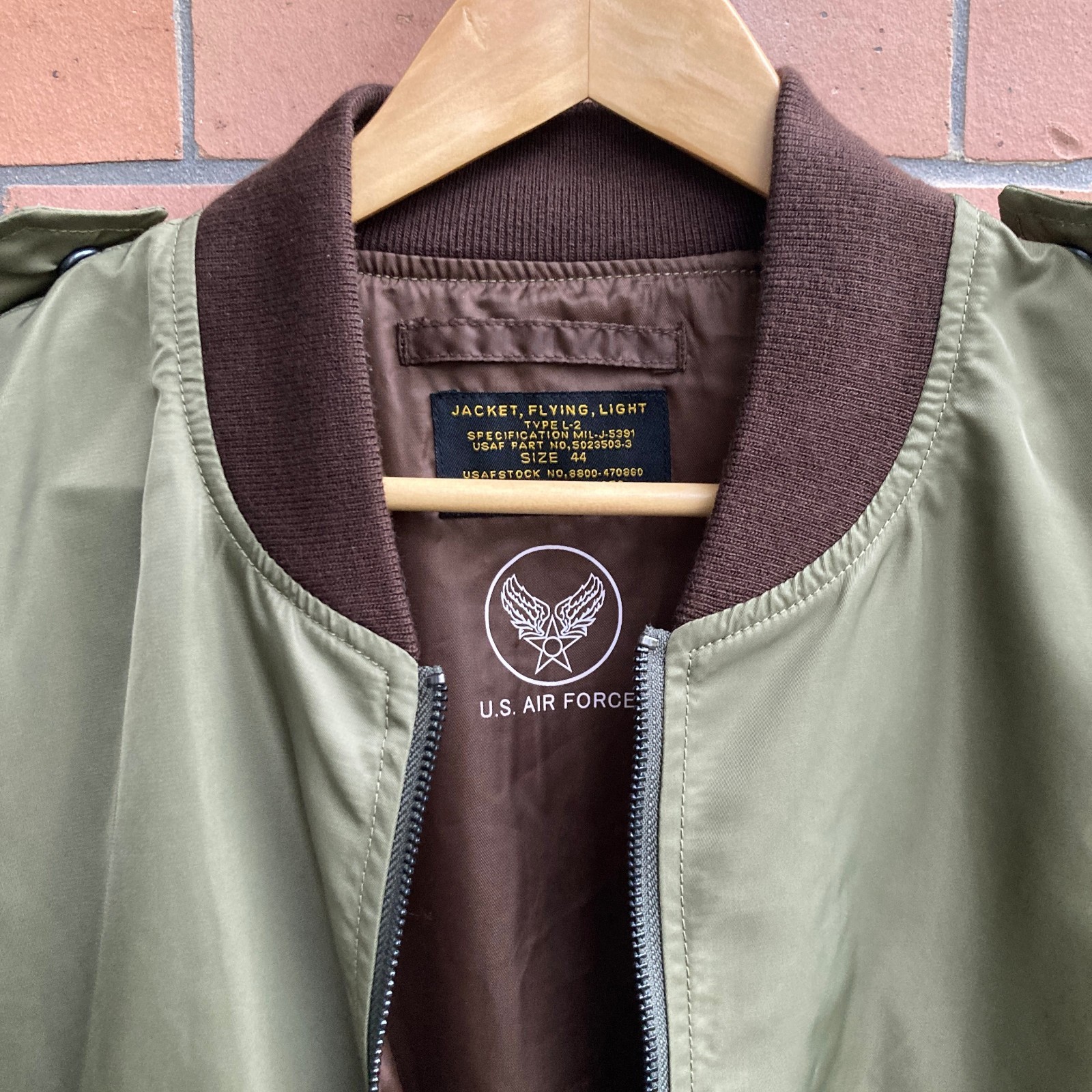 Bomber jacket WAIPER L-2 MIL-J-5391 size 44 summer version of MA1
