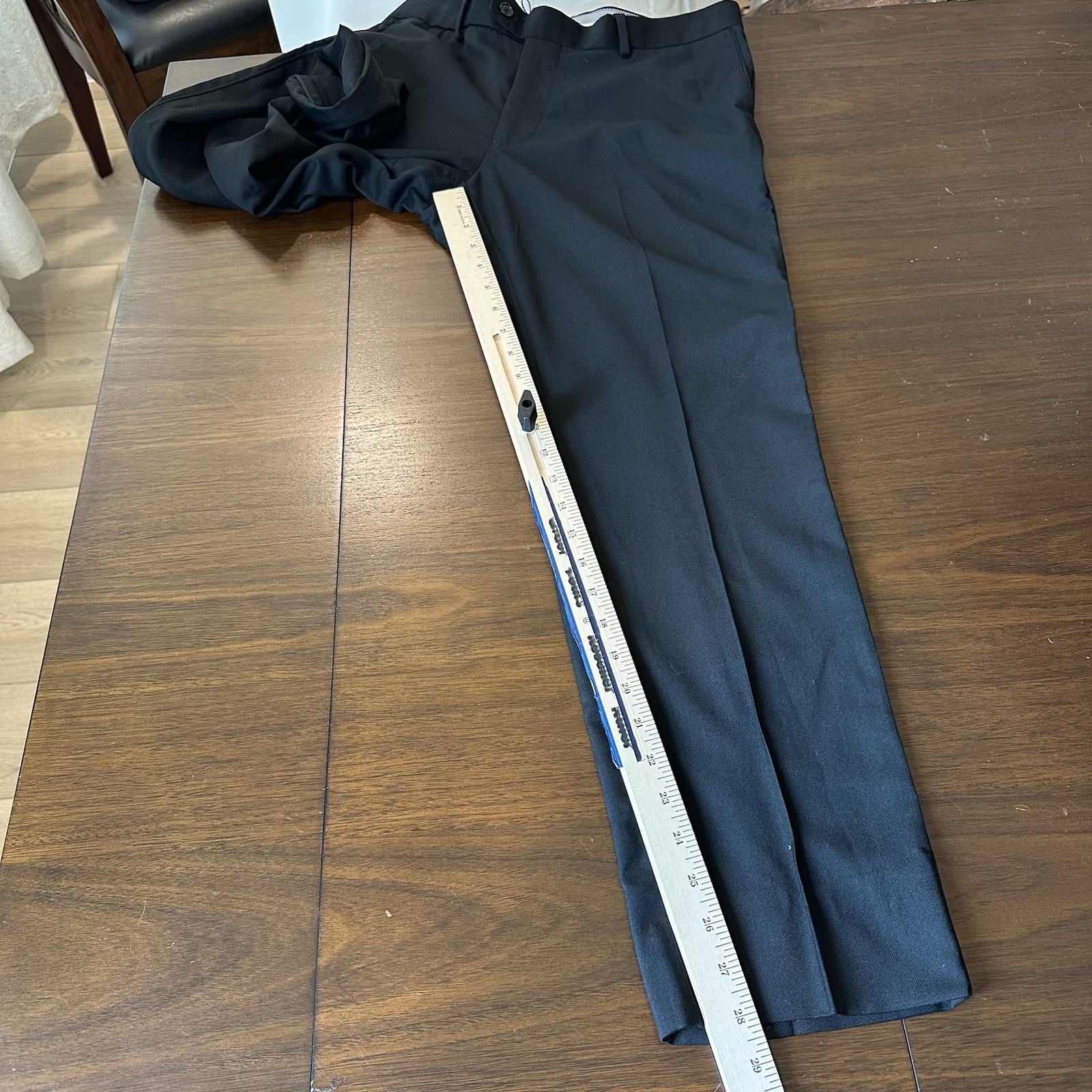 Lineage Men 2-pc Tuxedo Jacket 42S Short Satin Lapels & Pants 34×28″ Black