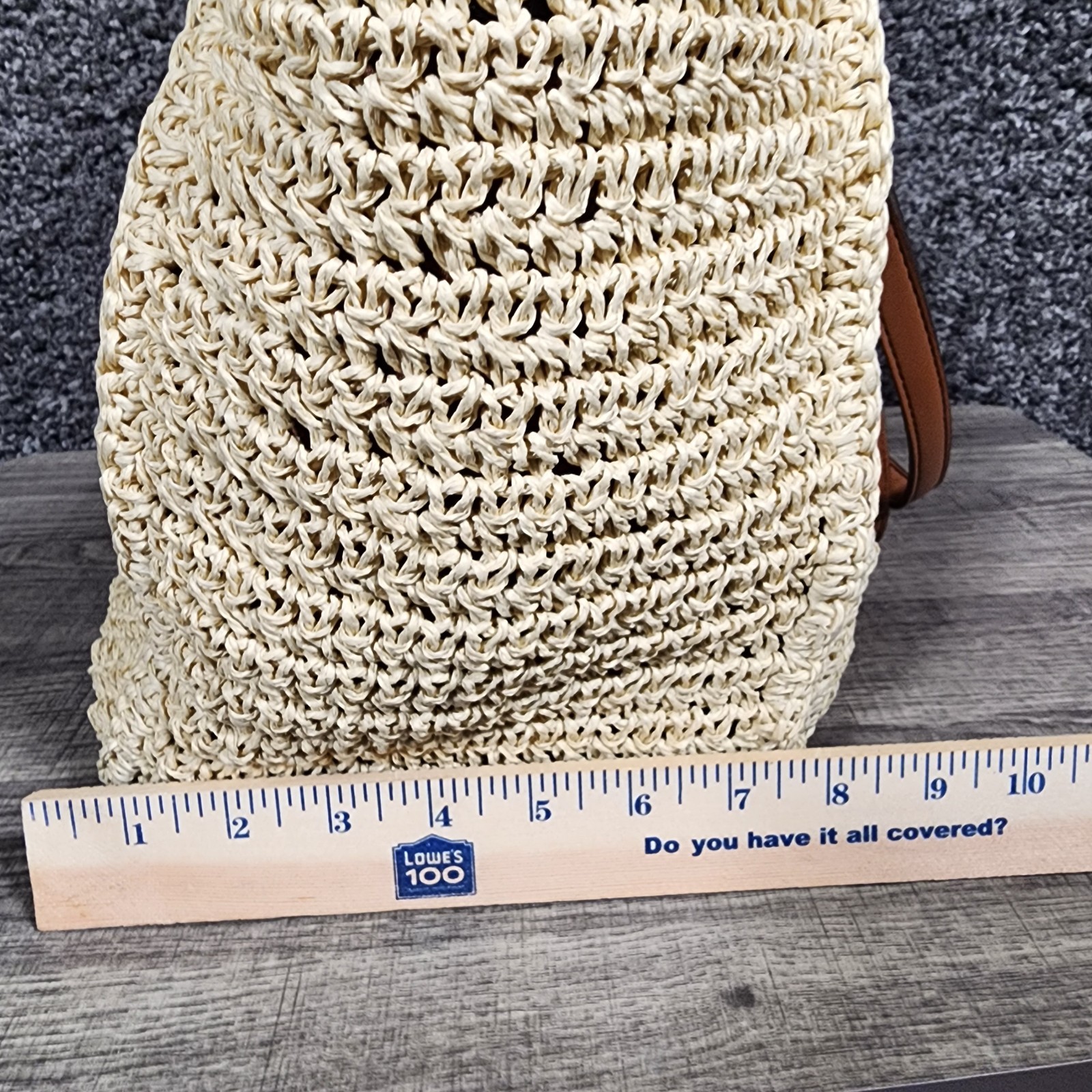 a.n.a Noelle Straw Tote Shoulder Bag Women’s Large Natural Brown Beach Boho NWT