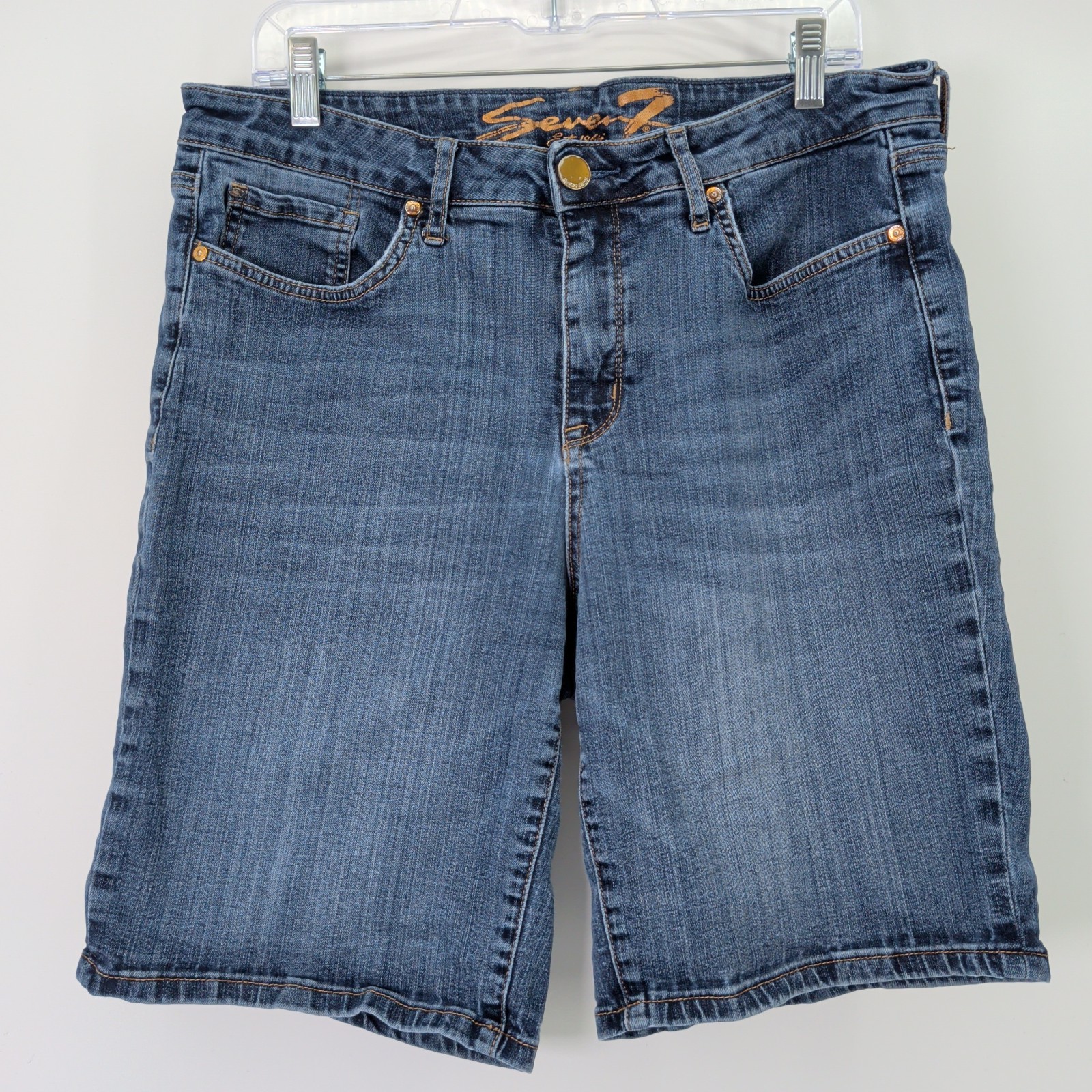Lot of 3 Seven7 Women’s Sz 16 High Rise Relaxed Fit 5 Pocket Denim Weekend Short