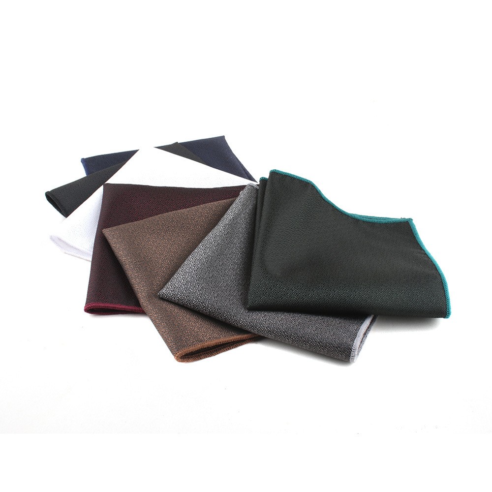Men Solid Plain Pocket Square Wedding Party Business Formal Handkerchief Hanky