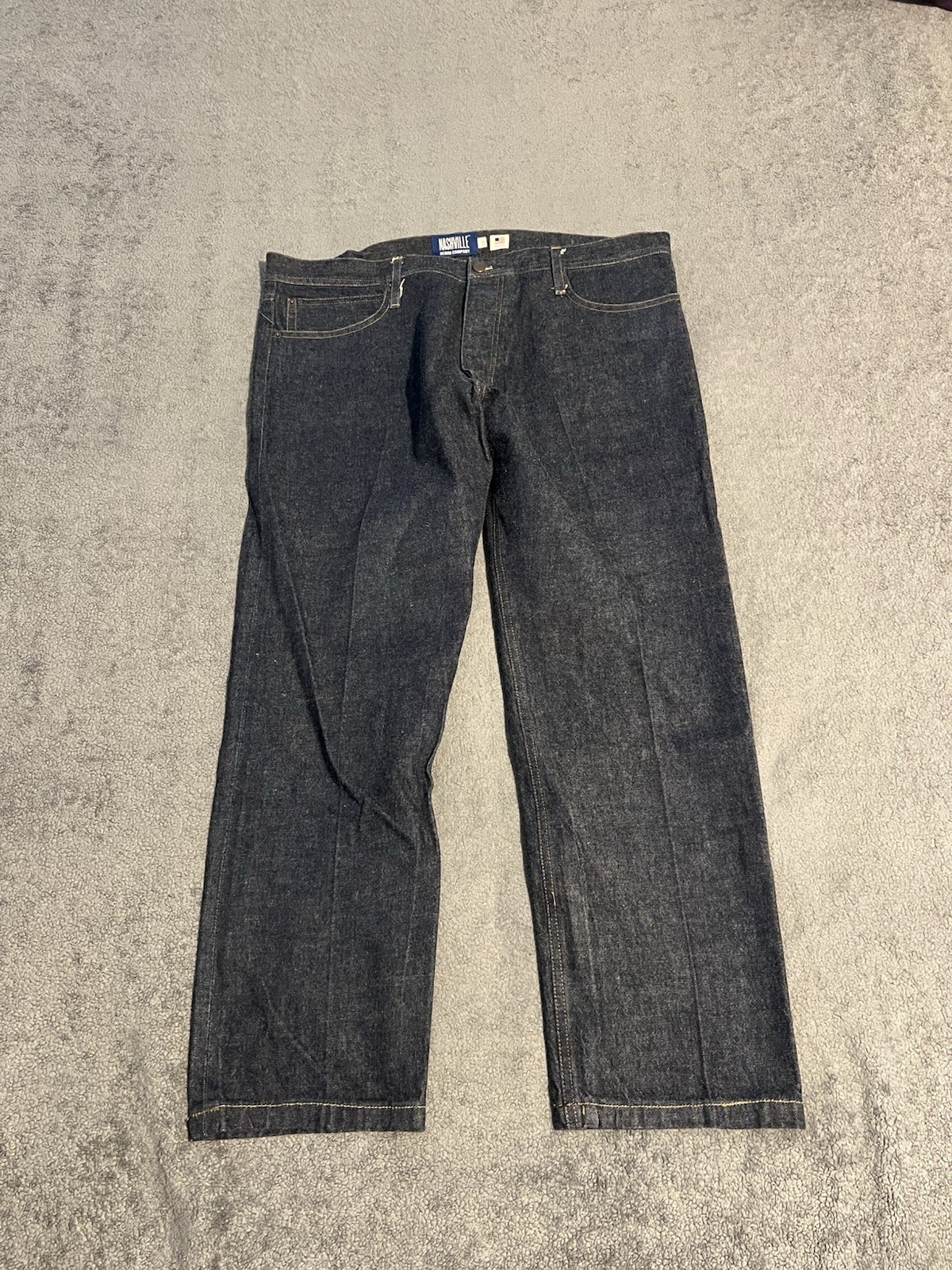 Nashville Denim Company Straight Leg Dark Selvage Jeans Size 40×31 USA Made