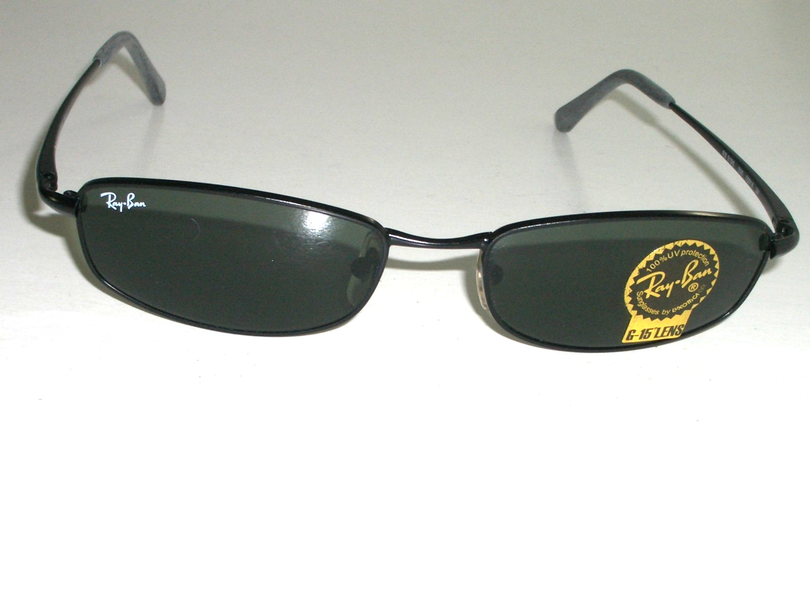 55[]18mm RAY-BAN RB3198 006 3N G15 SLEEK BLACK RECTANGULAR SUNGLASSES NEW