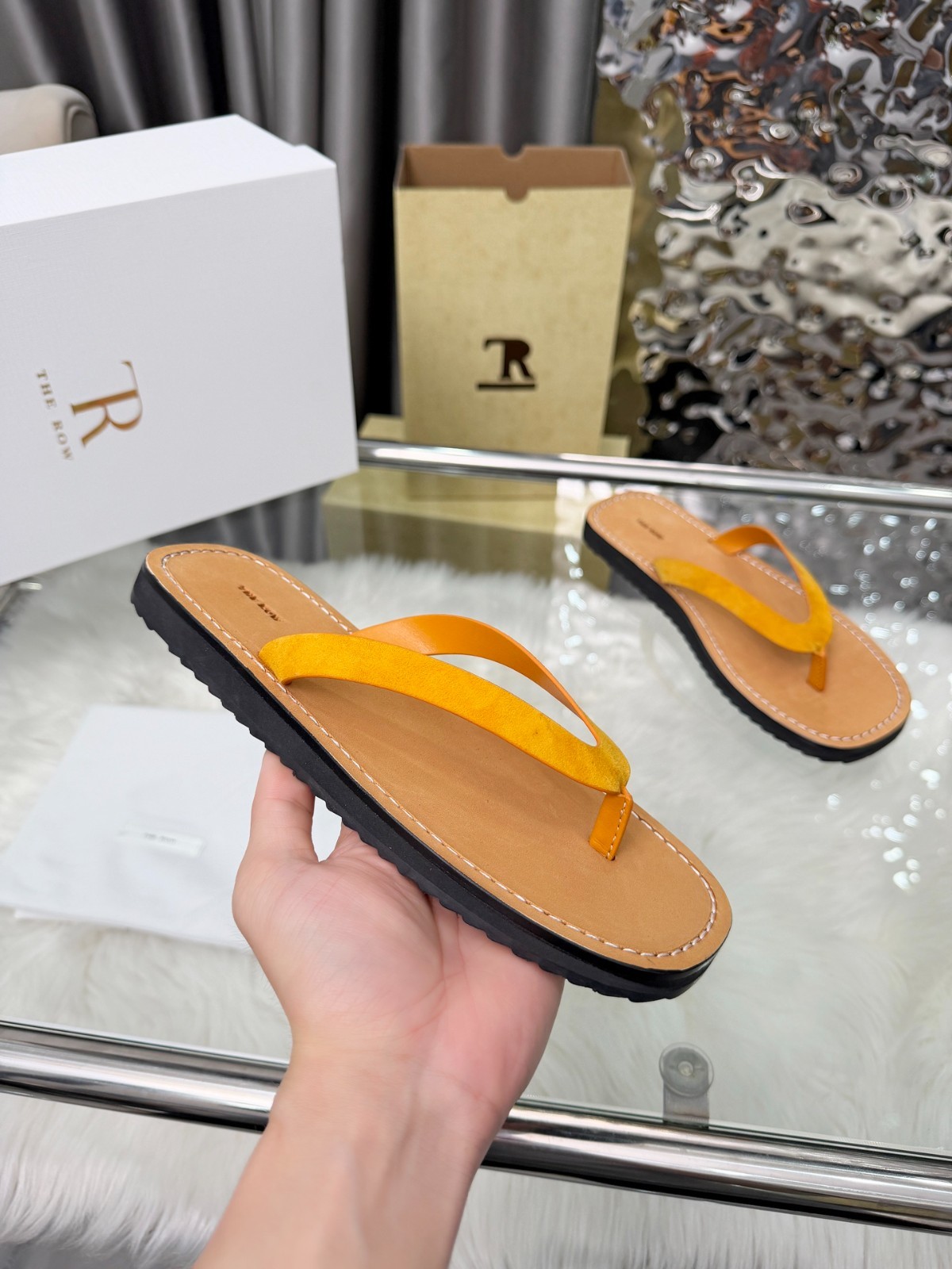The Row Spring/Summer New Arrivals: Women’s Brown Flip-Flops — Size 38