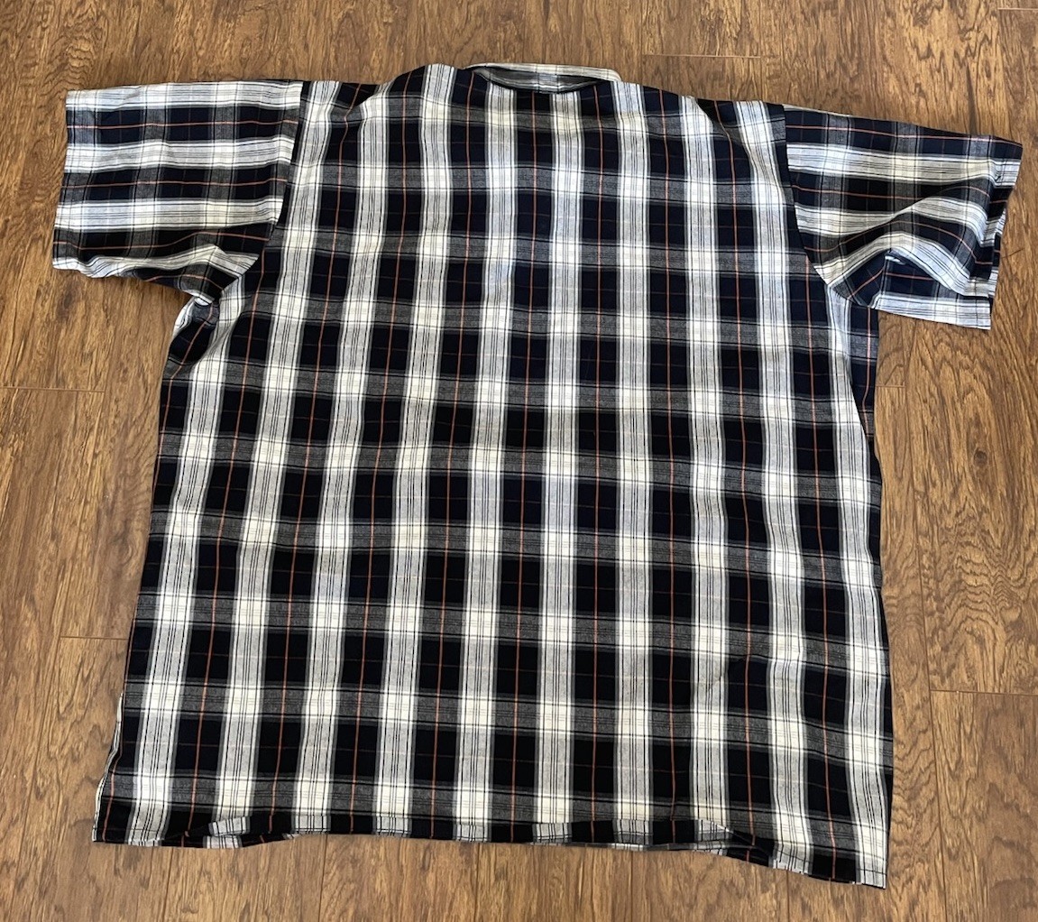 Ben Davis Shirt Mens 3XL 3XLarge Plaid 1/4 Zip Mechanic Work Chicano USA Made