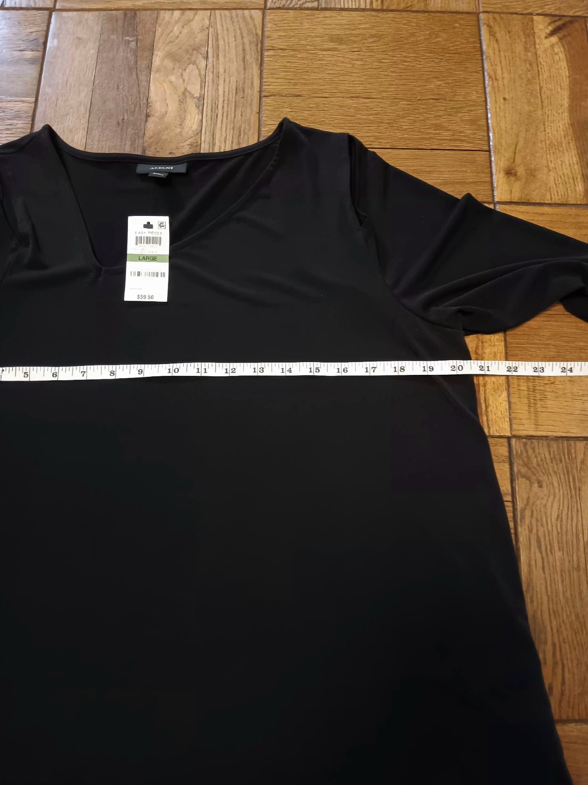 Alfani NWT Women’s Black Asymmetrical Tunic Shirt Size Large