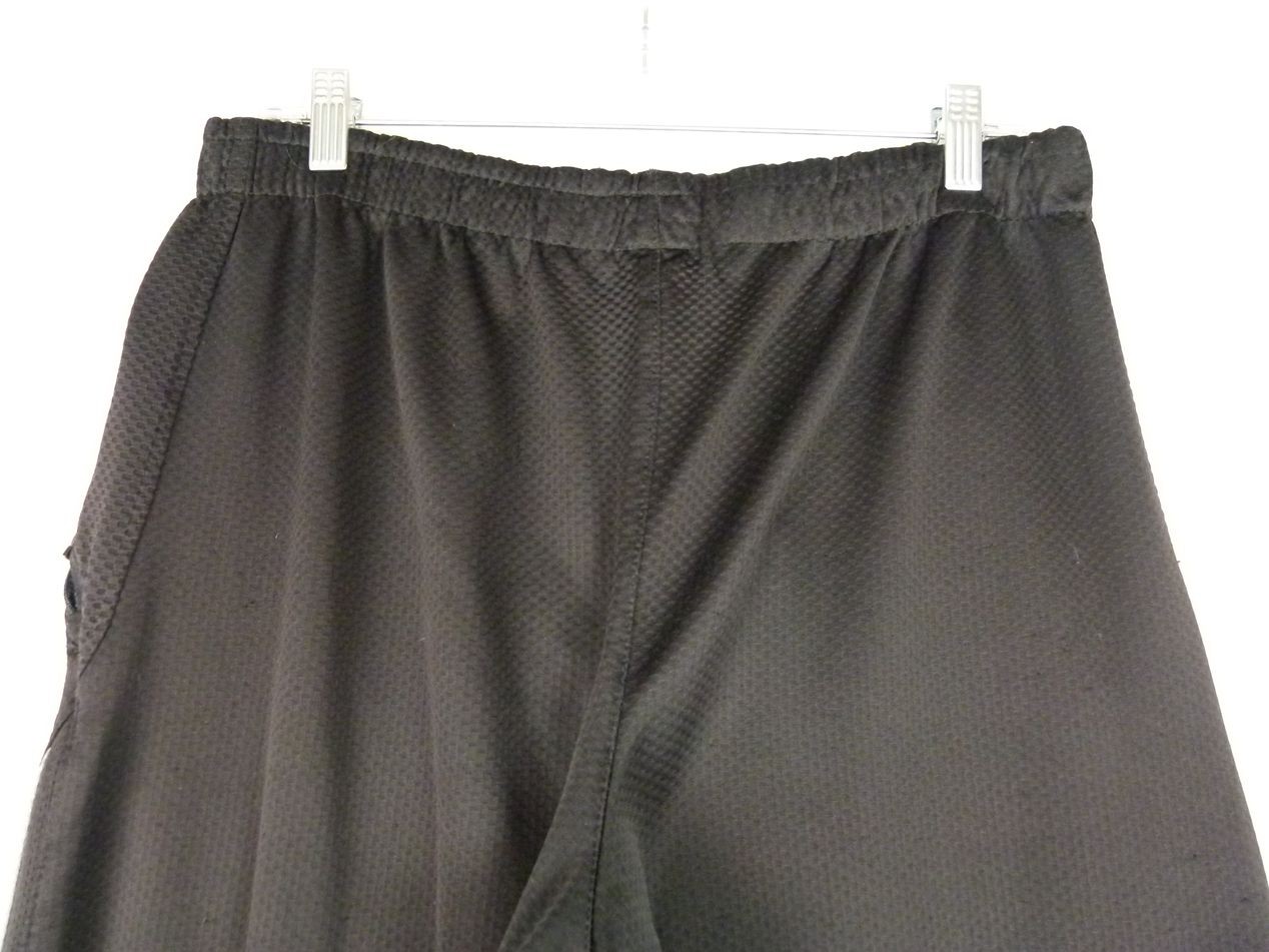 Starter Men’s Medium 32-34 Black Solid Track Pants Elastic Waist Zip Pockets