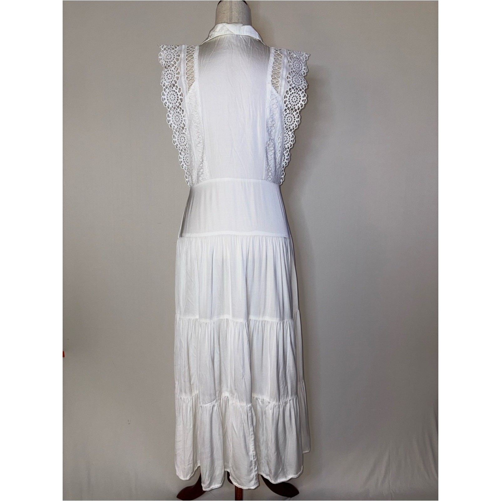 Sandro Paris Maxime Lace-Trim Maxi Dress Size FR 40/ US 8