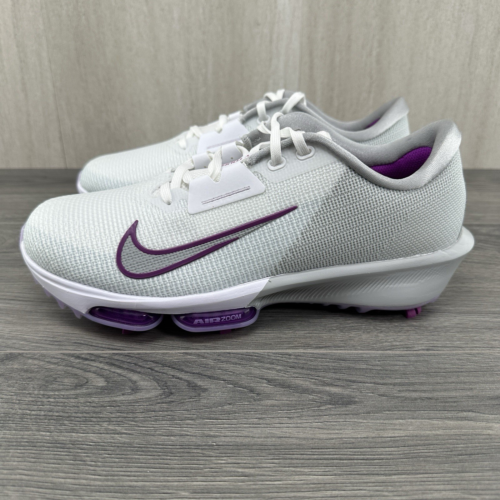 Nike Air Zoom Infinity Tour Next 2% Size 10.5 Mens White Vivid Purple Golf Shoes