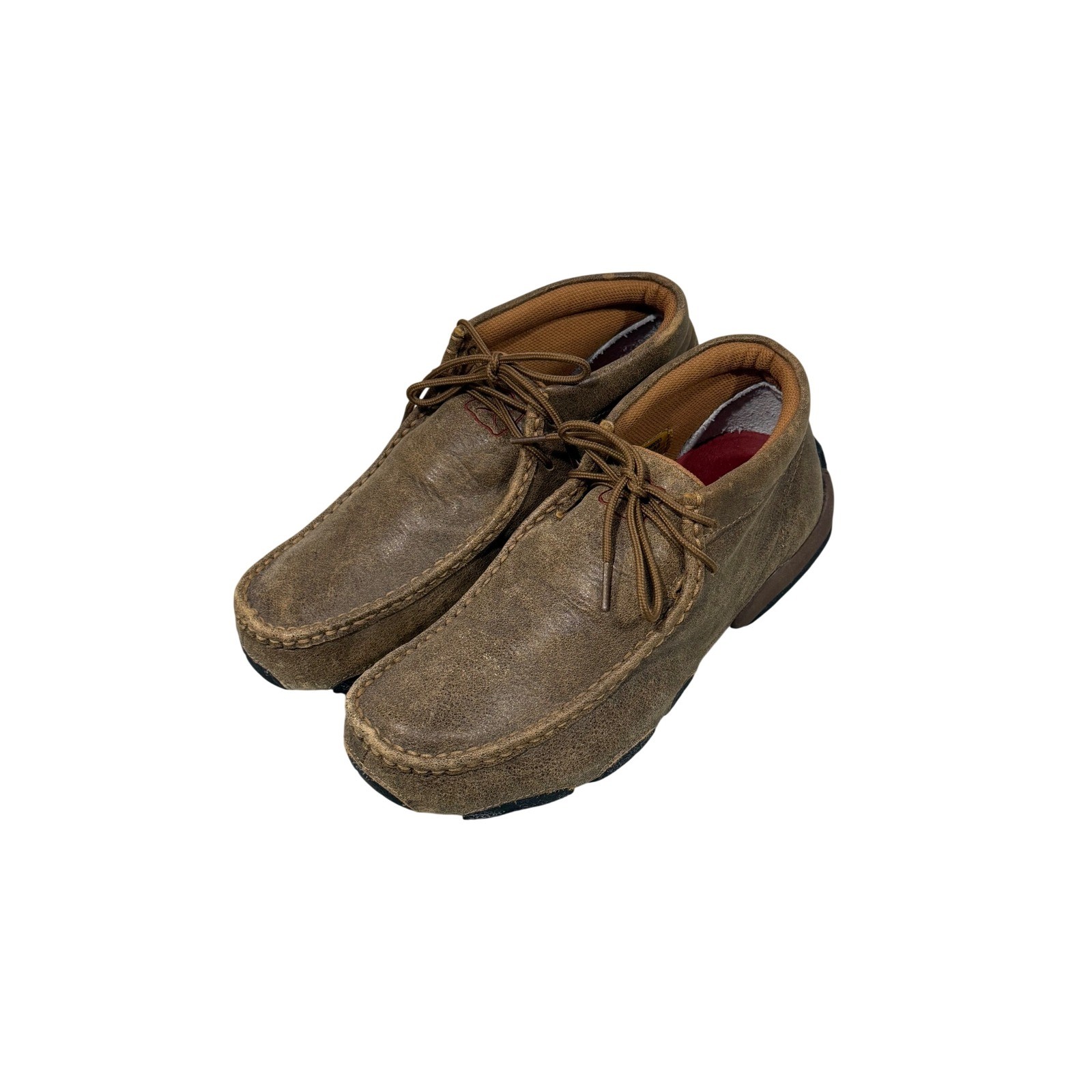 Twisted X Mens Driving Moc Brown Leather Casual Shoes MDM0003 Size 8.5 M