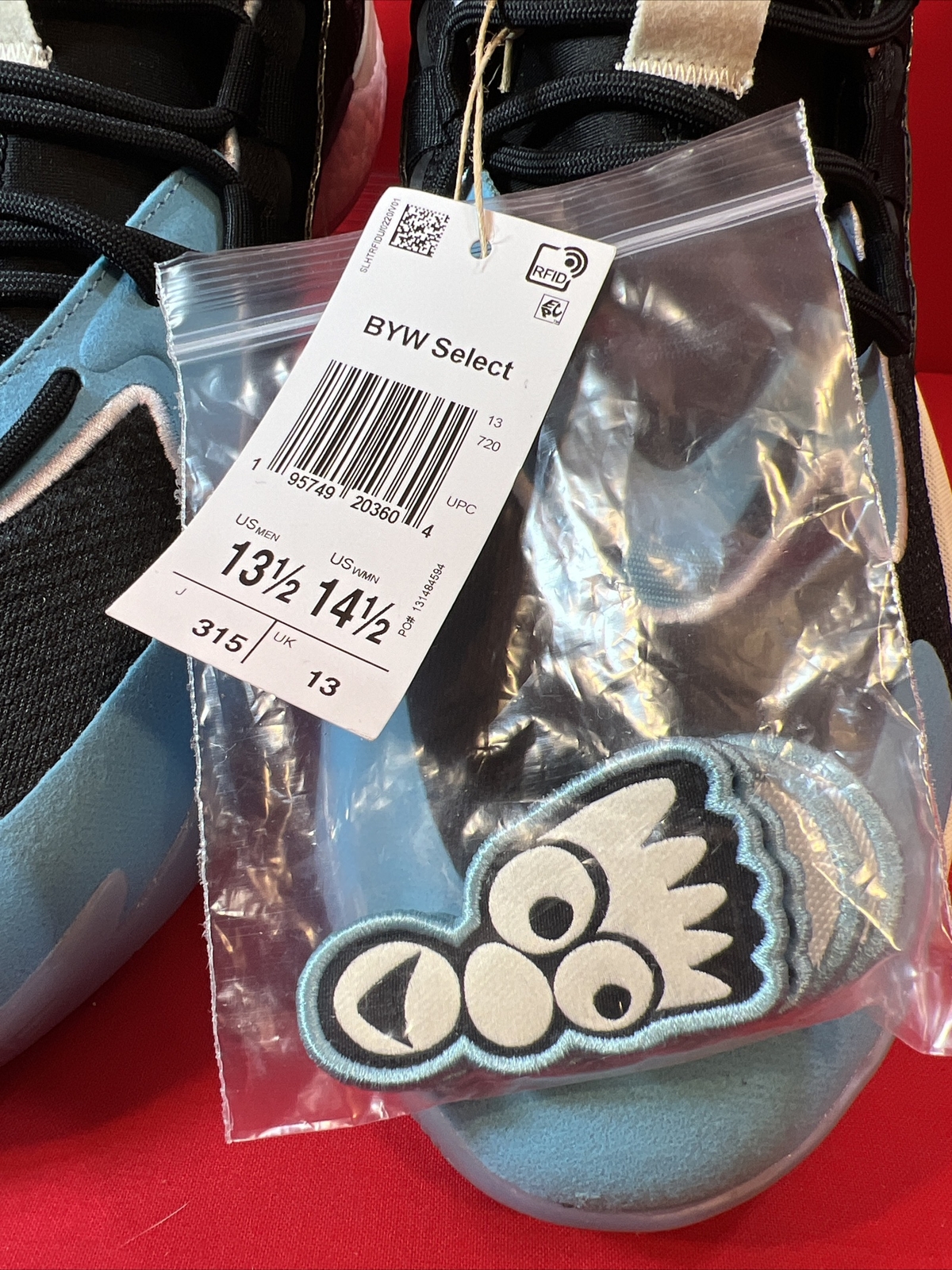 Size 13.5 – adidas BYW Select Black Preloved Blue