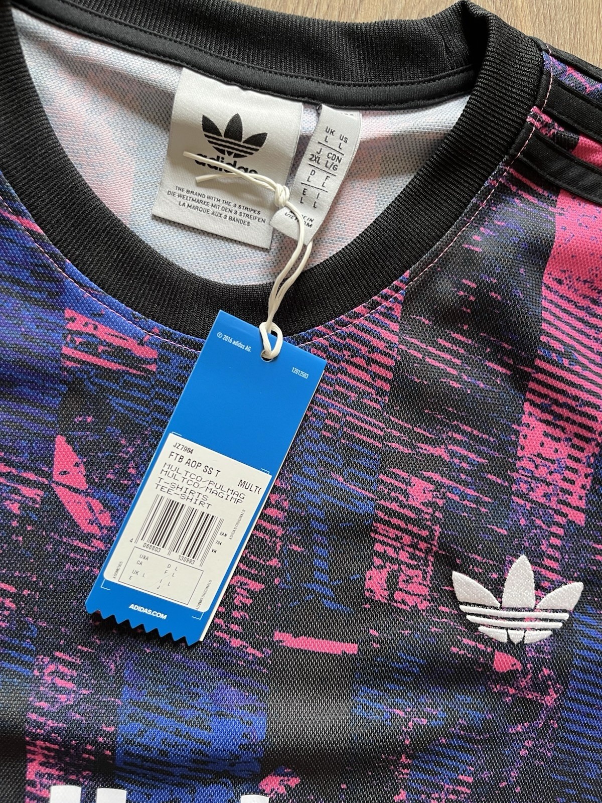 Adidas Originals FTB All Over Print Short Sleeve T-Shirt Mens Large £35 RRP BNWT