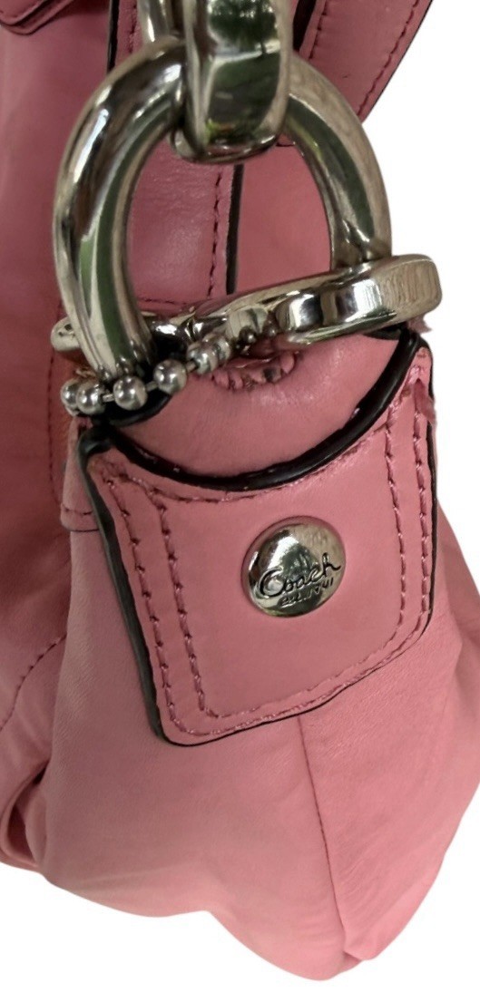 Coach Kristin Pink Leather Hobo Shoulder Bag Convertible Crossbody F22306