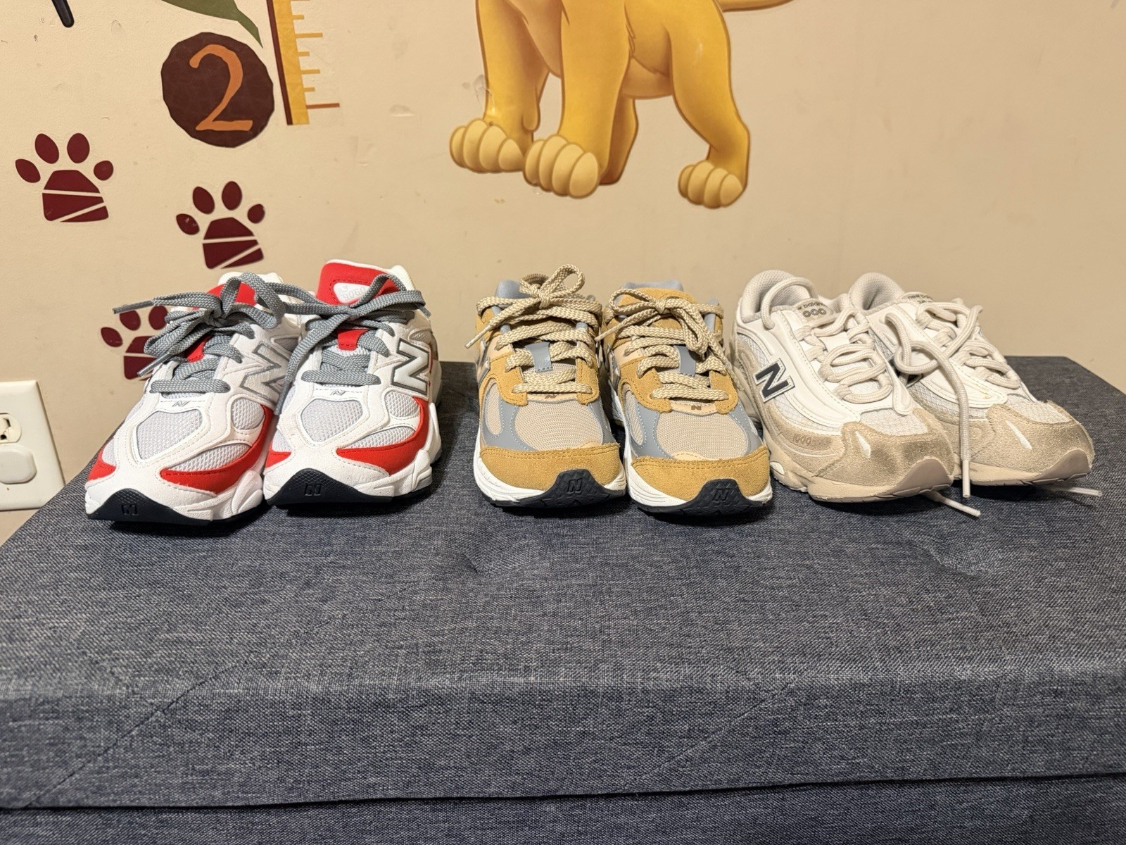 3 Pairs Of New Balance Kids Preschool Shoes Size 13 1000 9060 2002