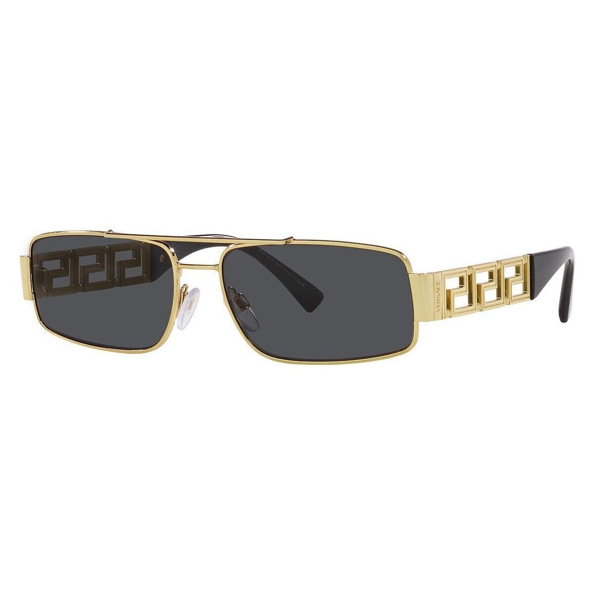 Versace 0VE2257 100287 60mm Man Sunglasses Gold Frame, Dark Grey Lenses