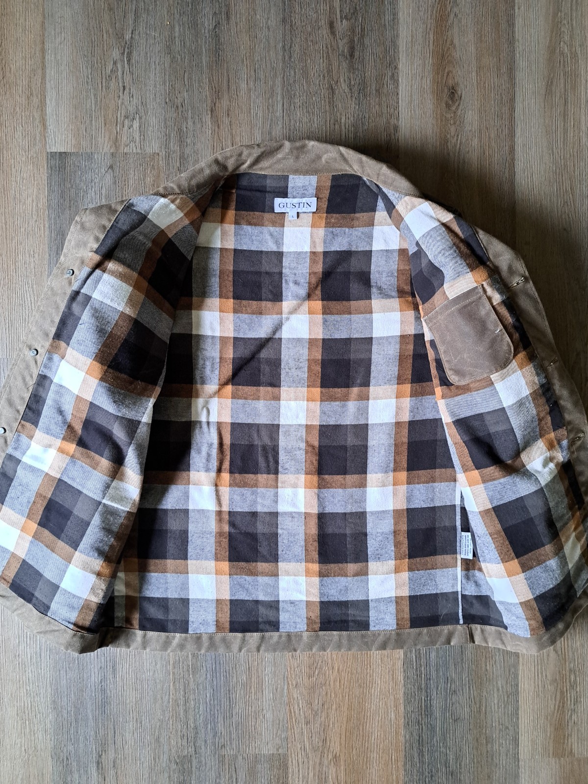 Gustin Waxed Canvas Chore Jacket Size Large