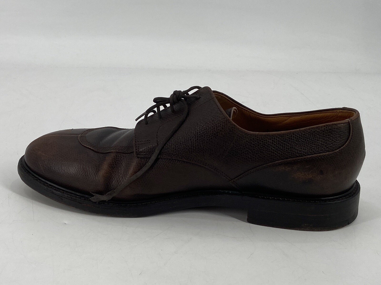 Bowen Men’s Oxford Dress Shoes Brown Leather Size 10 M Made in England