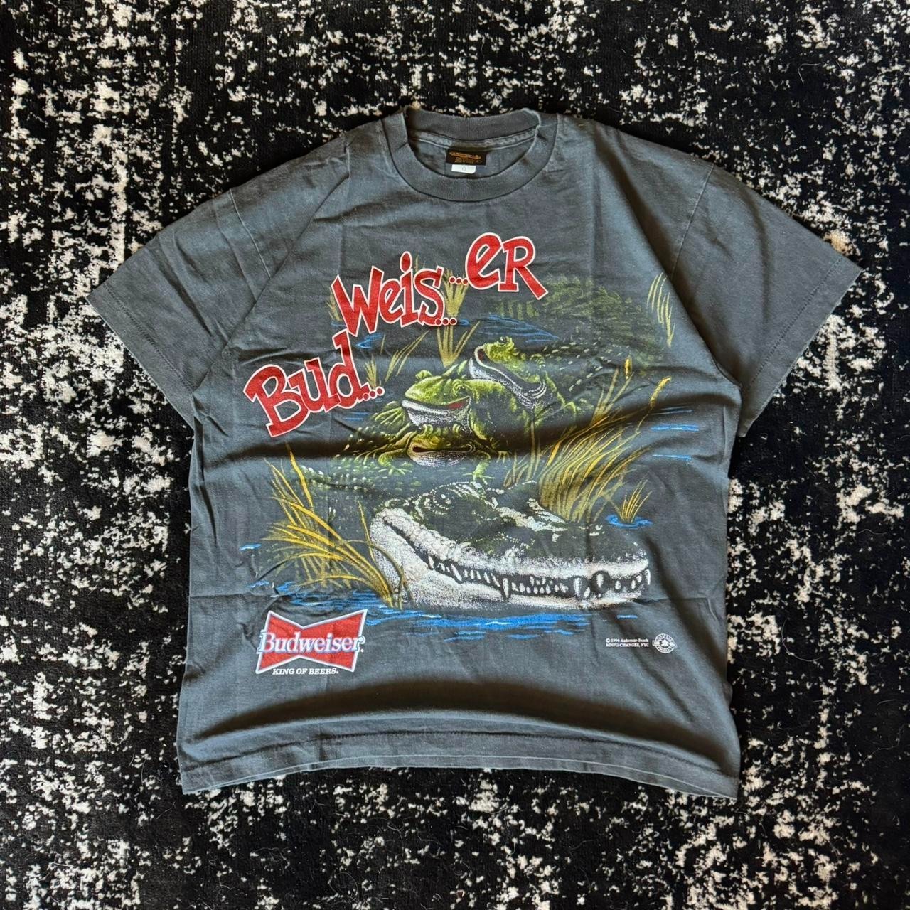 Remake Budweiser frog short sleeve black color shirt KV34596