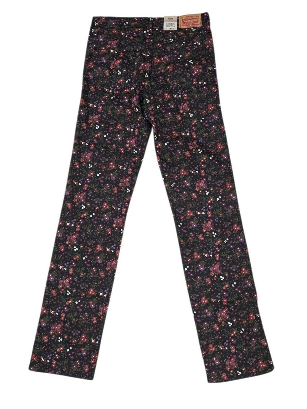 NWT Levi’s 314 Shaping Straight Floral Print Jeans 28×30 Mid Rise Hypersoft