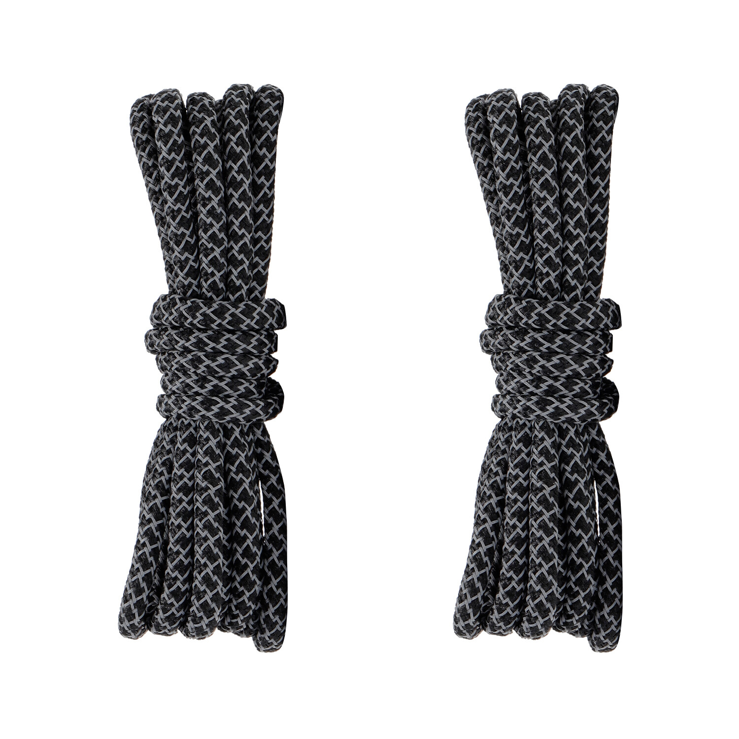 2 Pair Round Reflective Rope Shoelaces Replacement Boot laces for Sneakers Boots