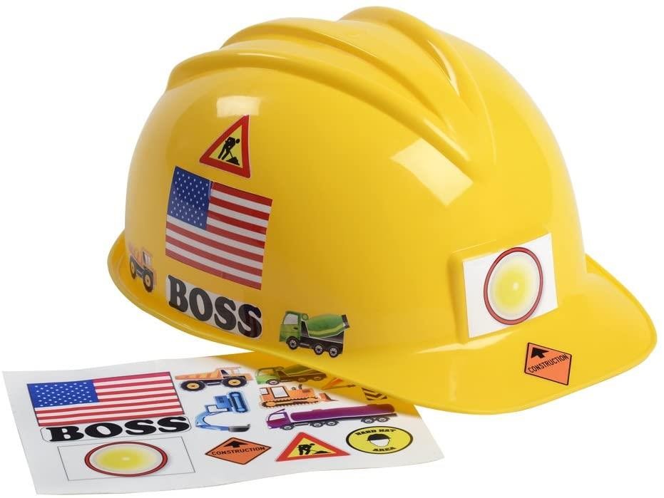Jr. Construction Worker Helmet Yellow foreman boys kids halloween costume Hat