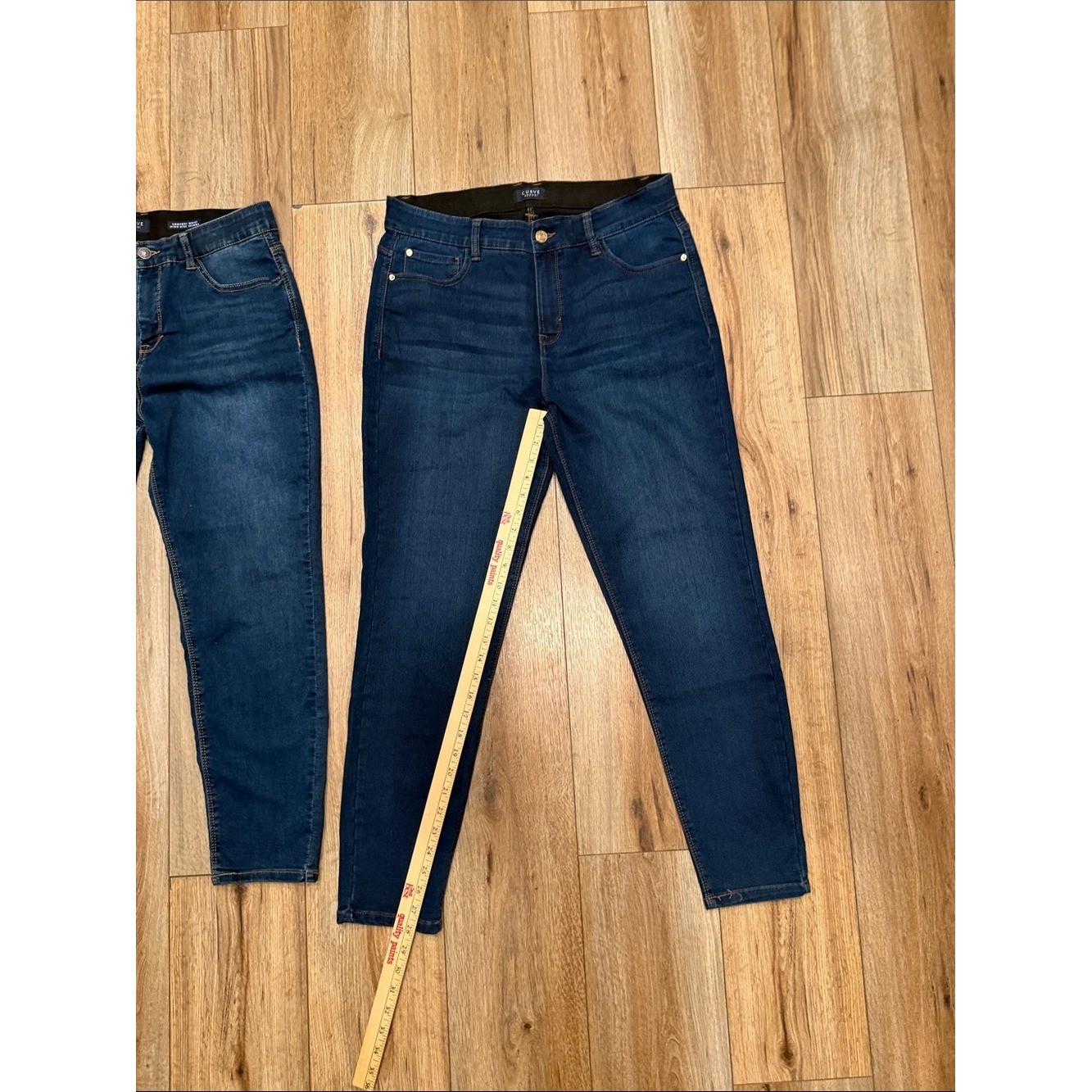 Curve Appeal Bundle (2) High Rise Skinny Jeans 14/32 Stretch Dark Wash