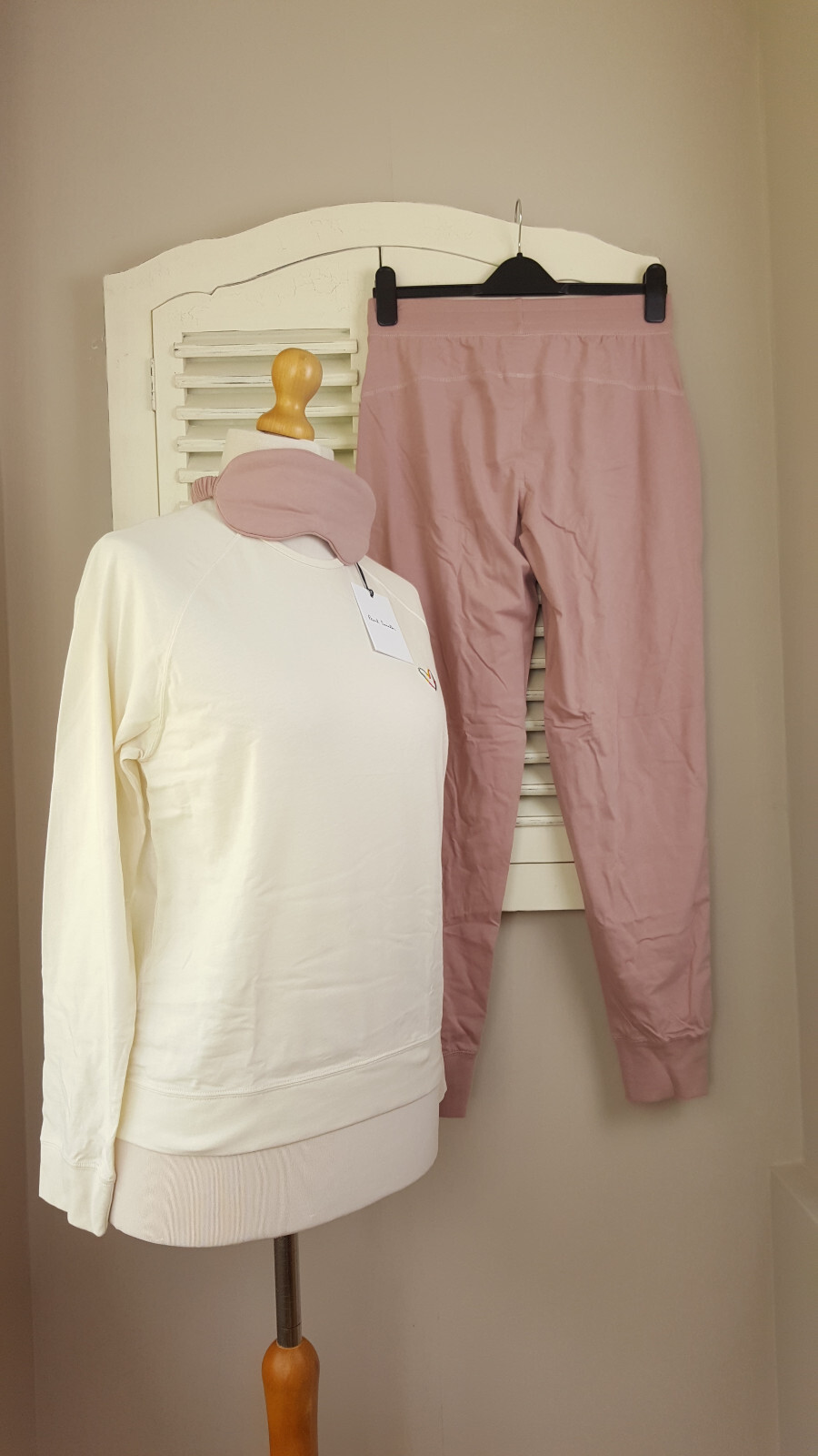 Paul Smith Women’s Pink Cotton Lounge / Pyjama Set with Eye Mask (L) RRP £175