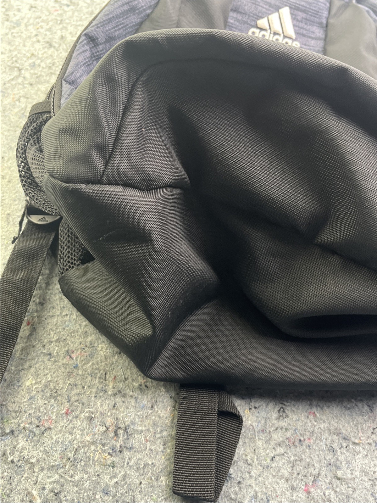 Adidas Eco Backpack Navy Black 100% Recycled Polyester Padded Straps Logo Goku
